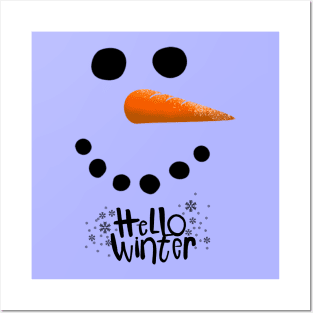 Hello winter-snowman Posters and Art